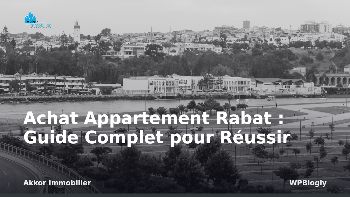 Achat Appartement Rabat : Guide Complet pour Réussir